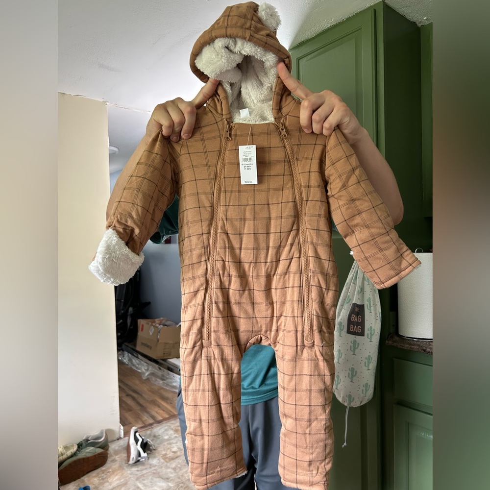 6-12m Sherpa Winter One Piece